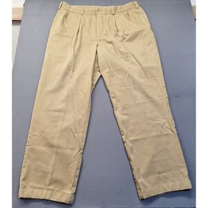 Bills Khakis M1P Pleated Chino Pants Mens 40x31 Tan Cotton Twill Cuffed Trousers